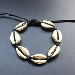 Hot Sale Handmade Natural Seashell Hand Knit Bracelet Shells Bracelets Women Accessories Beaded Strand Bracelet