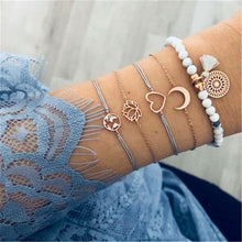 Load image into Gallery viewer, 30 Mixed Turtle Marble Lotus Heart Bracelet Set Bohemian Women Multi-layer Beaded Bracelet Vintage Tassel Bracelet Wholesale