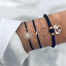 Load image into Gallery viewer, accesorios mujer Bohemian charm bead Bracelet Women tassel heart tree bijoux acier inoxydable femme Sets Jewelry armband