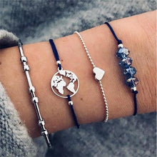 Load image into Gallery viewer, 30 Style Boho Bangle Elephant Heart Shell Star Moon Bow Map Crystal Bead Bracelet Women Charm Party Wedding Jewelry Accessories