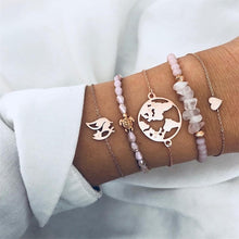 Load image into Gallery viewer, 30 Style Boho Bangle Elephant Heart Shell Star Moon Bow Map Crystal Bead Bracelet Women Charm Party Wedding Jewelry Accessories