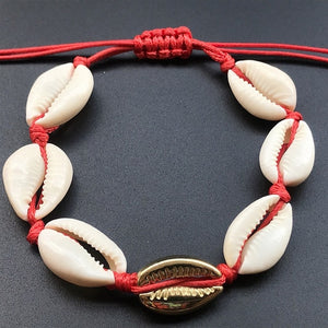 Hot Sale Handmade Natural Seashell Hand Knit Bracelet Shells Bracelets Women Accessories Beaded Strand Bracelet